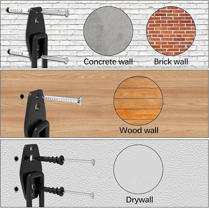 3-H Heavy Duty Garage Hooks, 31 Pack Wall Storage Organizer,Black