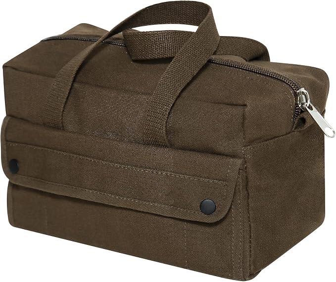 Rothco GI Style Mechanics Tool Bag, Heavy-Duty Canvas Tool Storage | 7.5 Liter Capacity, Heavyweight Canvas, Reinforced Bottom, Garage Storage