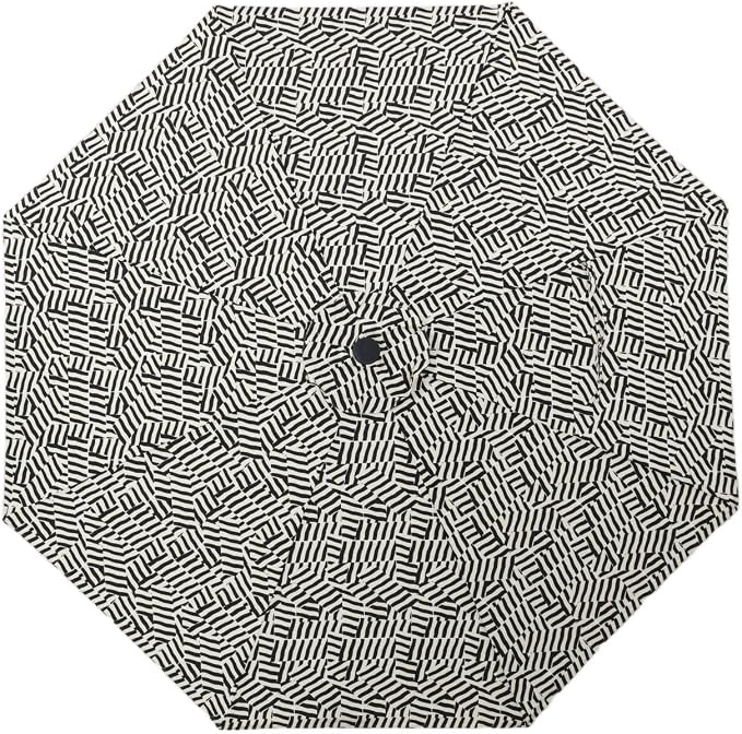 Tempera Striped Patio Umbrellas Outdoor Table Market Umbrellas with Crank & Pust Button Tilt|Auto-Tilt, 8 Steel Ribs, High Color-Fastness Canopy