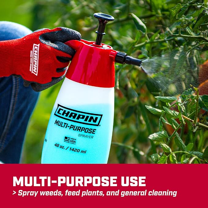 Chapin 10022 48-Ounce Handheld Multi-Purpose Value-Pack Pump Sprayer for Fertilizers, Herbicides and Pesticides, 2-Pack, Translucent White