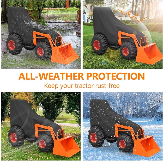 STARTWO Tractor Cover Waterproof Heavy Duty for Compact Utility Tractors LP95637 for Series 2320 2520 2720 3120 3320 3520 3720 3203 4105
