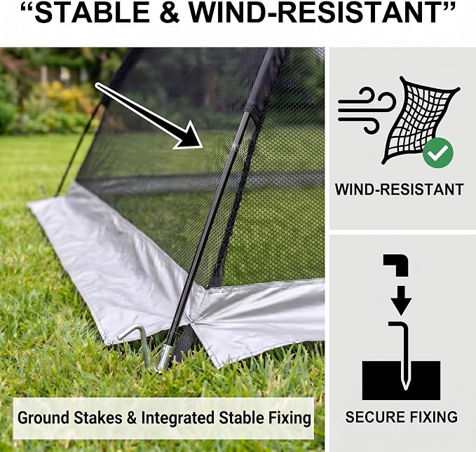 PGL Pond Cover Net Garden Dome Netting - Outdoor Protecting Tent for Fish Koi 9×12FT Zippers and Wind Ropes Protect Ponds, Gardens and Vegetable Gardens