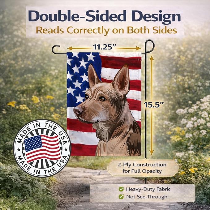 Caroline's Treasures CK6736GF Telomian American Flag Garden Flag Mailbox Flag Decorative Yard Flag Banner Outside Patio Artwork Yard Flower Beds, Garden Size, Multicolor