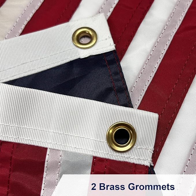 AMZFLAG 2026 250th Anniversary USA Flag 12x18 Inch, Embroidered Small 1776 2026 American Betsy Ross Flags for 250th Anniversary Outside, Bennington 13 Colonies US 250 American Flag with 2 Brass Grommets