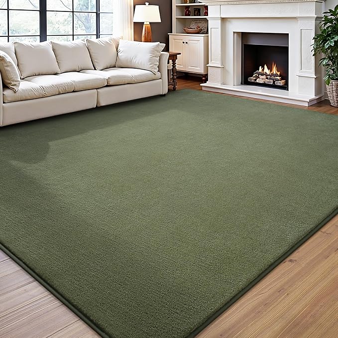 Large 6x9 Area Rugs for Bedroom Living Room, Soft Low-Pile Modern Dorm Rug | Indoor Thickened Memory Foam Non-Slip Washable Carpets for Kids Boys Girls Playroom Dining Room Home Decor, Sage Green