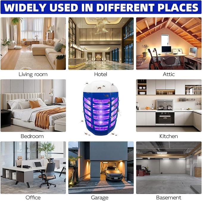 2026 Upgraded Bug Zapper Indoor Plug in, Whisper-Quiet Mosquito Zapper for House, Electric Fly Killer Trap with UV Light, Fruit Fly Gnat Killer Lights for Kitchen Bedroom, 4 Pack