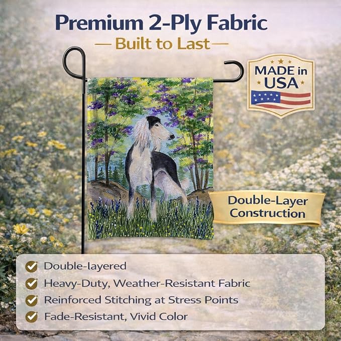 Caroline's Treasures SS8200GF Saluki Garden Flag Mailbox Flag Decorative Yard Flag Banner Outside Patio Artwork Yard Flower Beds, Garden Size, Multicolor