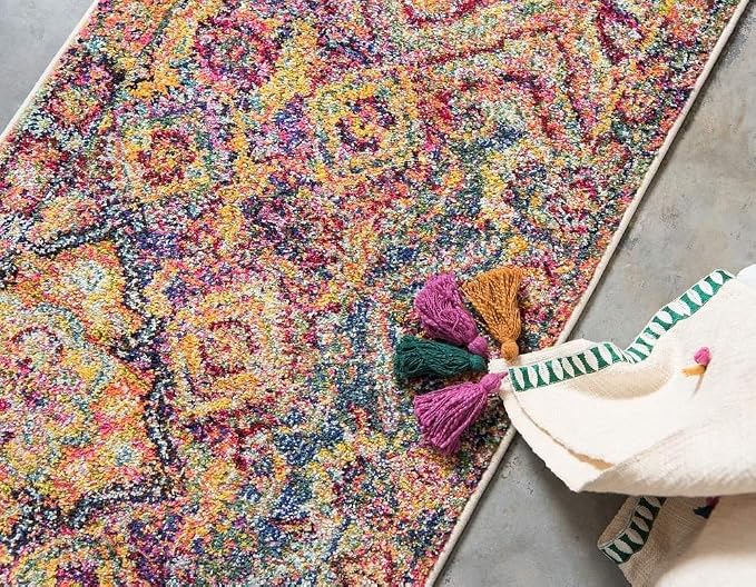 Unique Loom Monterey Collection Area Rug - Aztec (2' 2" x 6' 1" Runner Multi/Blue)