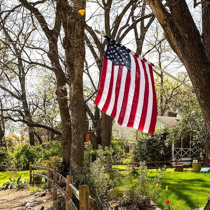 GIFTEXPRESS 12pc 12x18 Inch US Stick Flags Made in USA Printed with Spear Tip - July 4th & Memorial Day US Hand Held Decorations