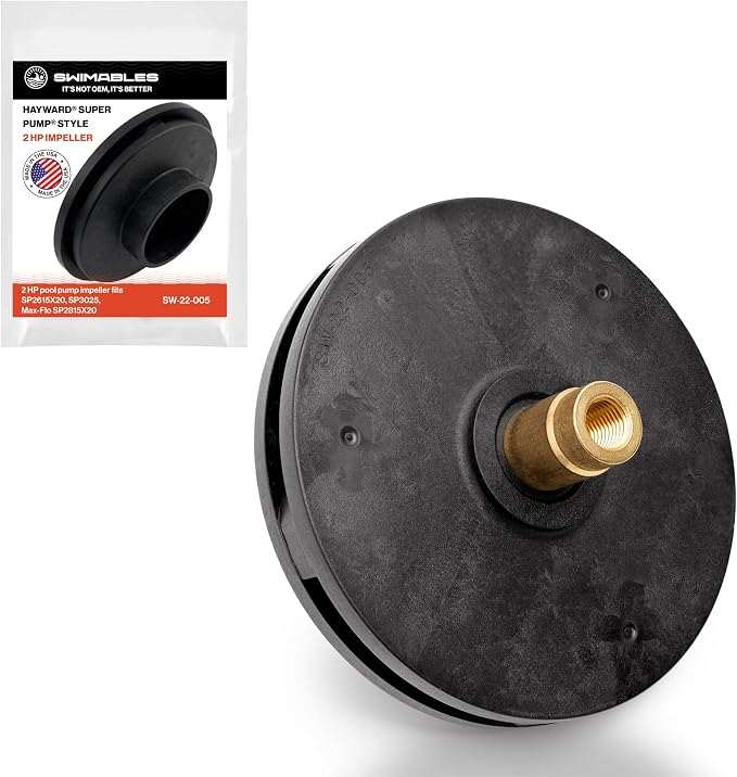 Swimables SPX2615C Super Pump Impeller - Powerful 2 HP Premium Super II Pump Impeller fits SP2615X20, SP3025, Max-Flo SP2815X20 - Heavy Duty Durable Pool Impeller for Vigorous Flow & Performance