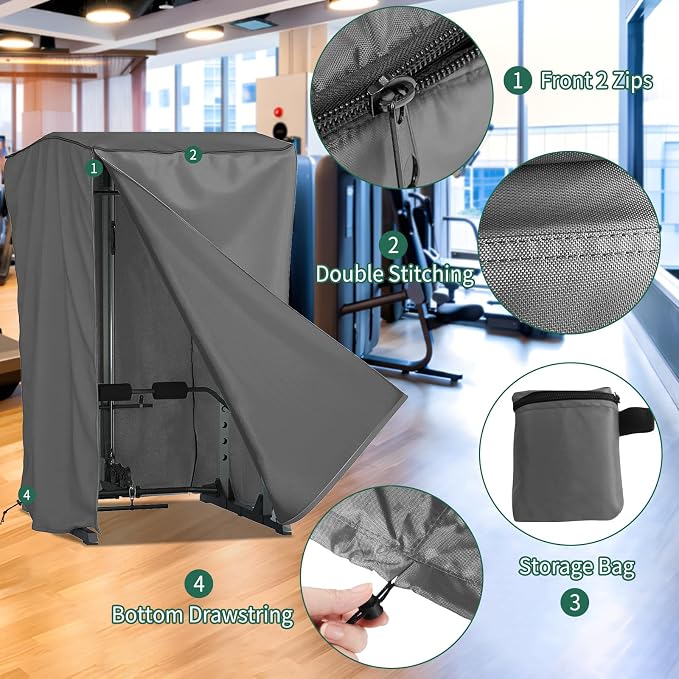AKEfit Strength Training Cover, Waterproof & Dustproof Gym Rack Cover with Zipper,Fit for Indoor and Outdoor