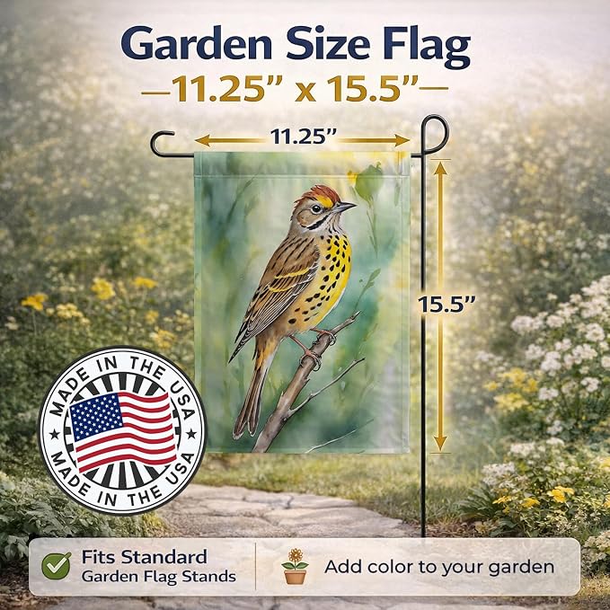 Caroline's Treasures Alabama Yellowhammer Garden Flag Mailbox Flag Decorative Yard Flag Banner Outside Patio Artwork Yard Flower Beds, Garden Size, Multicolor