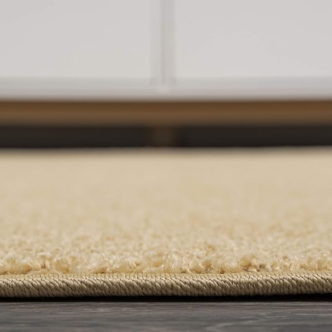 JONATHAN Y Haze Solid Low-Pile Mustard 7x7 Square Indoor Area Rug, Coastal,Bohemian,Minimalist,Classic, Easy-Cleaning for Living Room,Bedroom,Kitchen,Pet Friendly,Non-Shedding (SEU100B-7SQ)