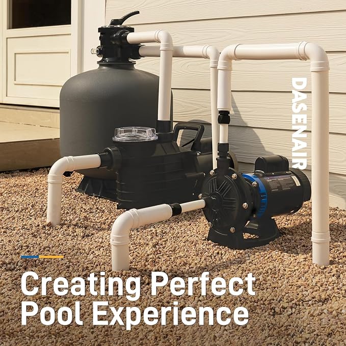 Booster Pump, 3/4 HP Pure Copper Motor with Dual Voltage(115V or 230V), Compatible for Pressure Side Pool Cleaners Vac-Sweep 280-Black