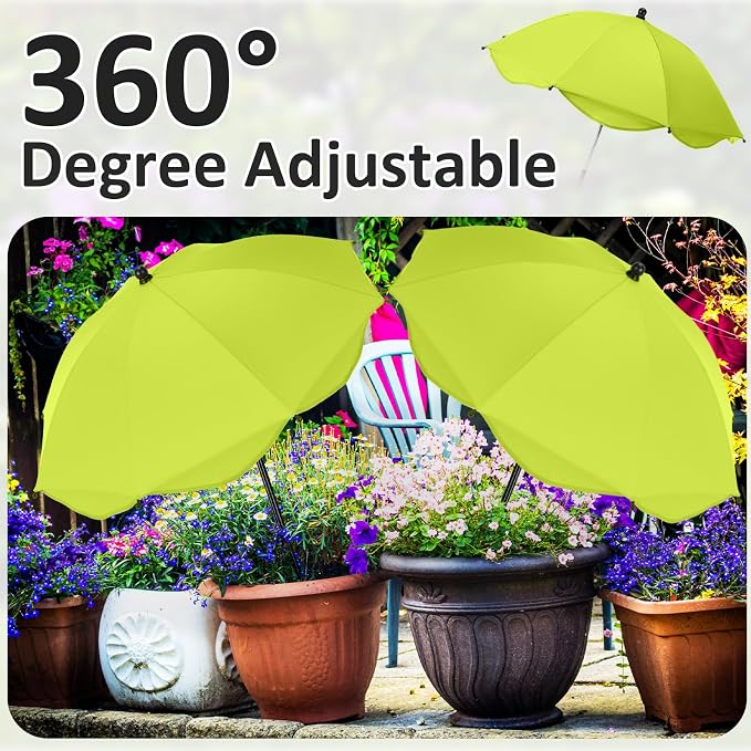 1pcs 26 Inch Plant Umbrellas for Outdoor Plants Garden Umbrella Shade for Potted Plant, Garden Bed Flower Pot Provide Shade to ‌defend Blazing Sun (Green)