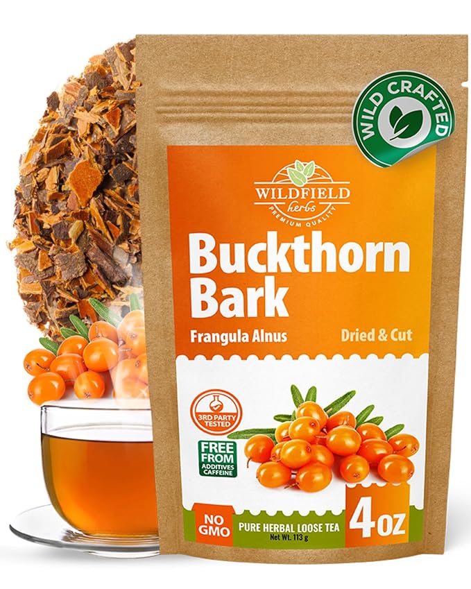 4 oz. Buckthorn Bark Buckthorn Tea Herbal (Frangula Alnus) - 113g Buckhorn Bark Herb Tea Espino Blanco