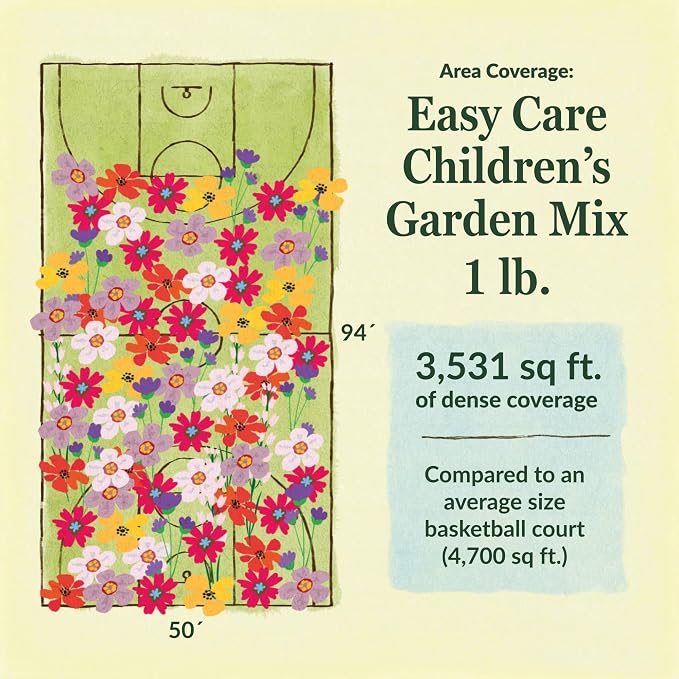Ferry-Morse Flower Seeds - Easy Care Children’s Garden, Non-GMO, Cut Flower Mix - 1 lb