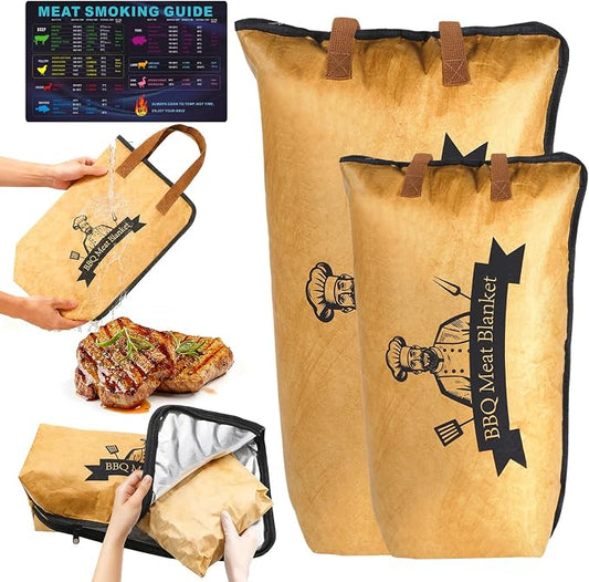 21&15 Inch BBQ Blanket for Resting Meat, Air Fryer/Dough/Kitchen/Smoker Accessories Party Picnic Camping-Insulated Bag for Brisket/Pork Shoulder/Turkey, Grill Accessories Gifts for Men, Dad