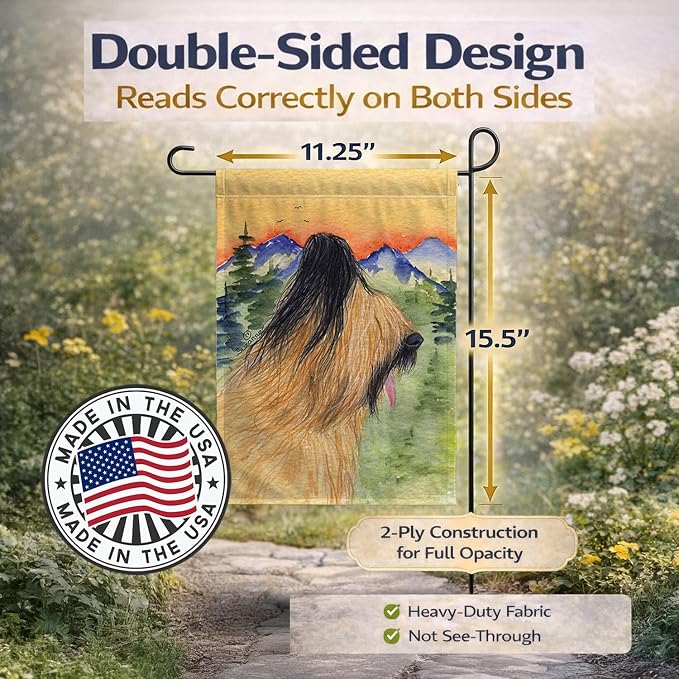 Caroline's Treasures SS8318GF Briard Garden Flag Mailbox Flag Decorative Yard Flag Banner Outside Patio Artwork Yard Flower Beds, Garden Size, Multicolor