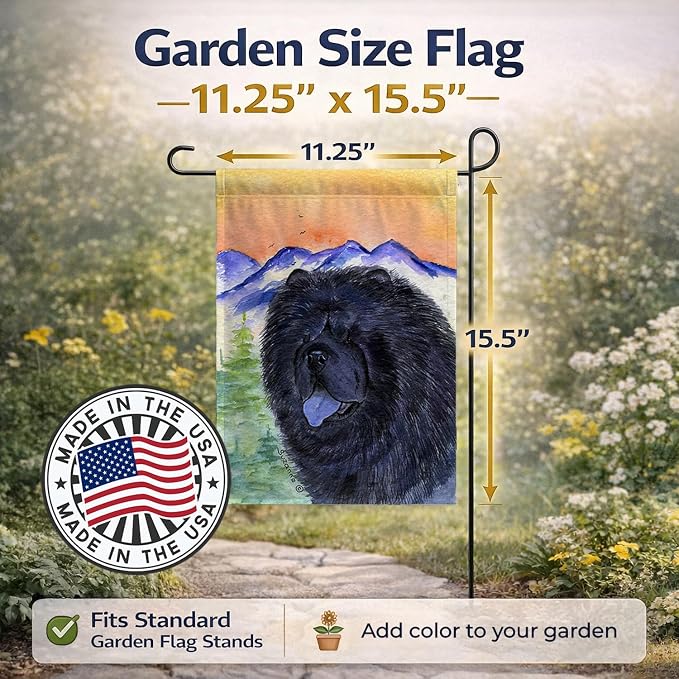 Caroline's Treasures SS8191GF Chow Chow Garden Flag Mailbox Flag Decorative Yard Flag Banner Outside Patio Artwork Yard Flower Beds, Garden Size, Multicolor