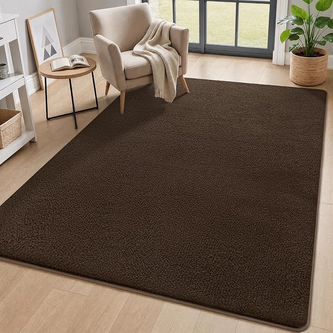 AROGAN 2x8 Runner Rug for Hallway, Long Runner Rugs Non Slip, Coffee | Soft Washable Memory Foam Carpet for Bedroom, Non Slip Backing Runners Rug for Hallways, Kitchen, Bathroom, Entryway Home