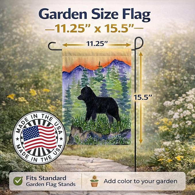 Caroline's Treasures SS8231GF Schipperke Garden Flag Mailbox Flag Decorative Yard Flag Banner Outside Patio Artwork Yard Flower Beds, Garden Size, Multicolor