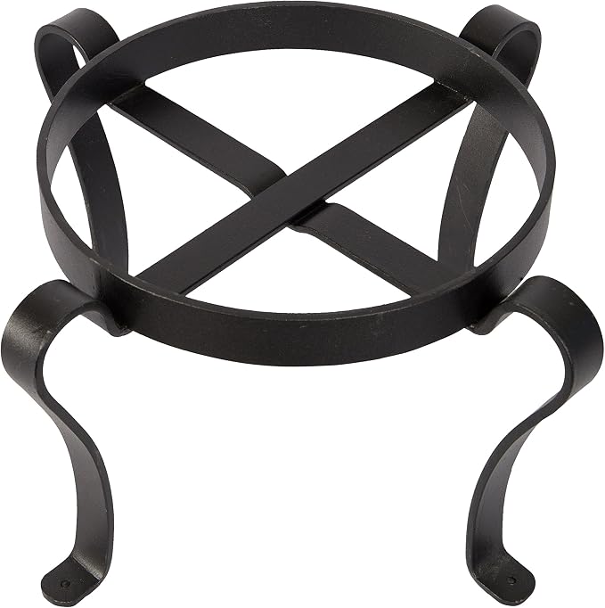 Achla Designs Patio Flower Pot Plant Stand, 8-in H Black
