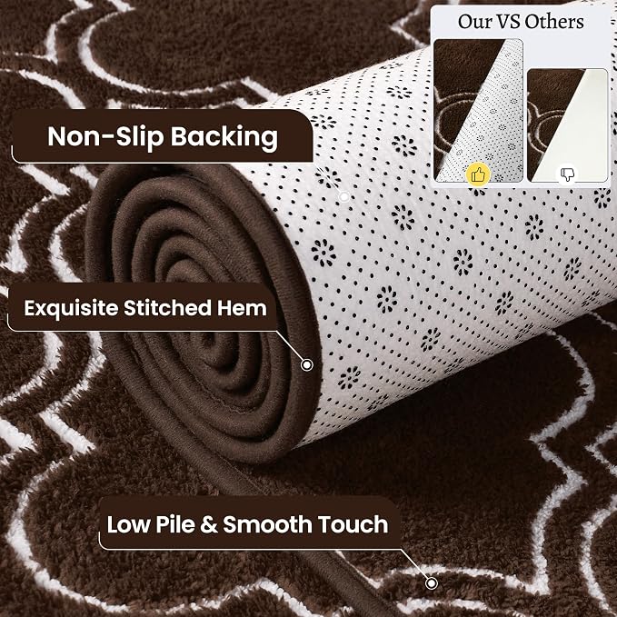Keeko 6x9 Area Rugs for Living Room,Soft Washable Memory Foam Bedroom Rug | Indoor Throw Rug Low Pile Minimalist Non Slip Carpet for Kids Nursery Classroom Dorm Room Home Decor