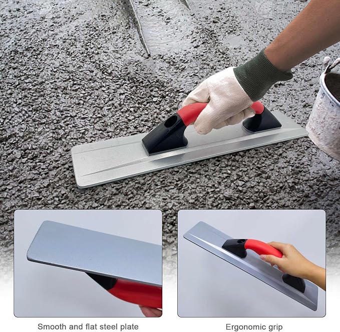 3 Pack Concrete Hand Tool Set, Masonry Hand Tool Set Include Cement Magnesium Hand Float, Stainless Steel Pool Trowels, Concrete Finishing Trowels for Masonry, Stucco Repair & Plastering