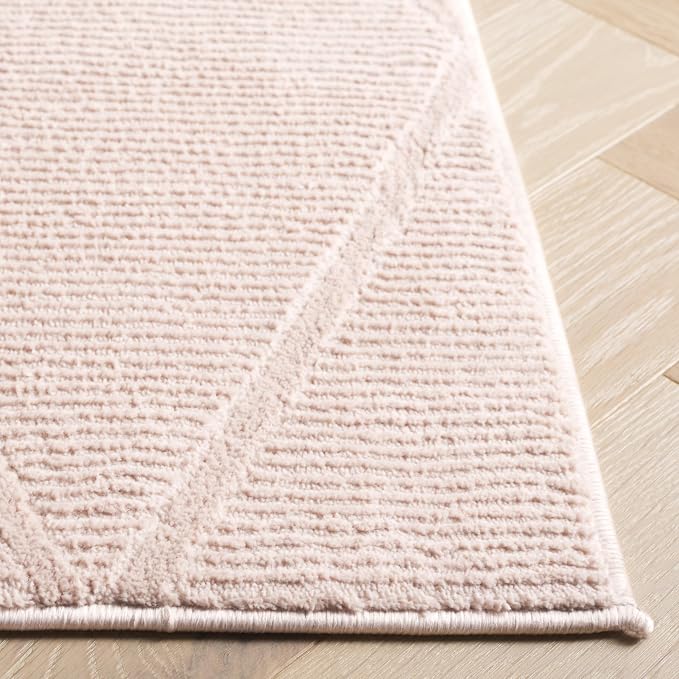 SAFAVIEH Revive Collection Area Rug - 4' x 6', Pink, Transitional Design, Stain Resistant, Ideal for High Traffic Areas in Living Room, Bedroom & Dining Room (REV104U-4)