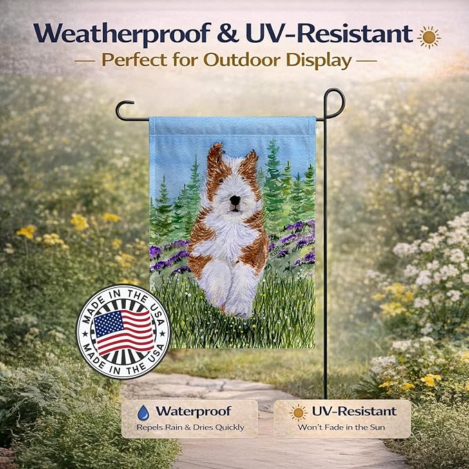 Caroline's Treasures SS8320GF Bearded Collie Garden Flag Mailbox Flag Decorative Yard Flag Banner Outside Patio Artwork Yard Flower Beds, Garden Size, Multicolor