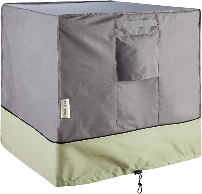 KylinLucky Air Conditioner Cover for Outside, AC Covers 36 x 36 x 39 inches | Heavy duty oxford, UV resistant, fits outside AC units, windproof straps, all-weather protection