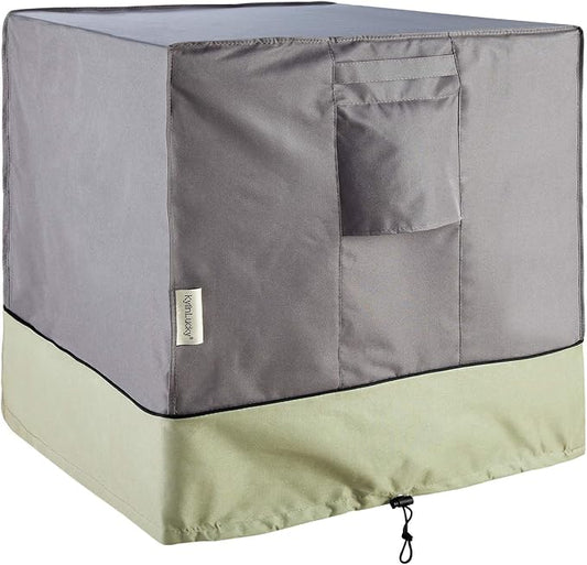 KylinLucky Air Conditioner Cover for Outside,AC Covers 25 x 25 x 29 inches | Heavy duty oxford, UV resistant, fits outside AC units, windproof straps, all-weather protection