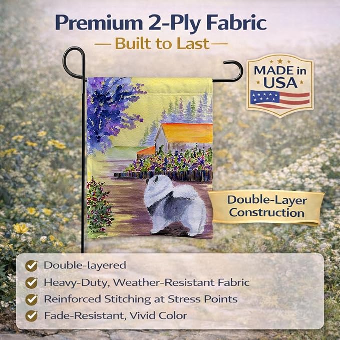 Caroline's Treasures SS8452GF Keeshond Garden Flag Mailbox Flag Decorative Yard Flag Banner Outside Patio Artwork Yard Flower Beds, Garden Size, Multicolor