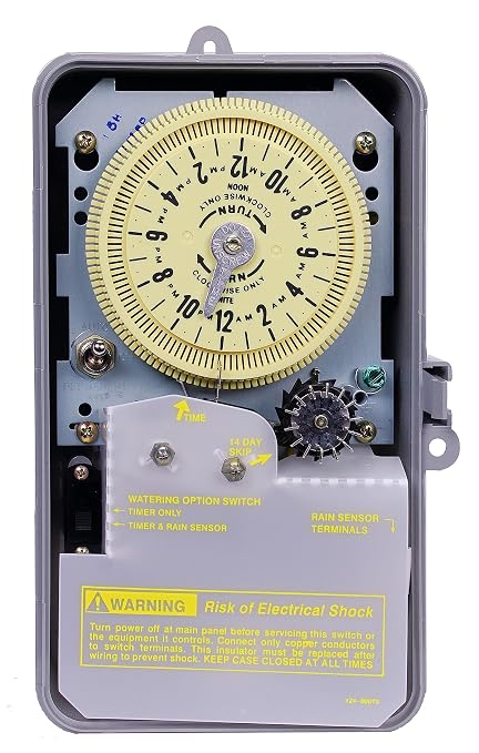 Intermatic R8816P101C Sprinkler & Irrigation Timer, 240V 3Hp DPST - Customizable Water Conservation with 14-Day Skipper - Rain-Ready, Smart Watering Control for Efficient Irrigation