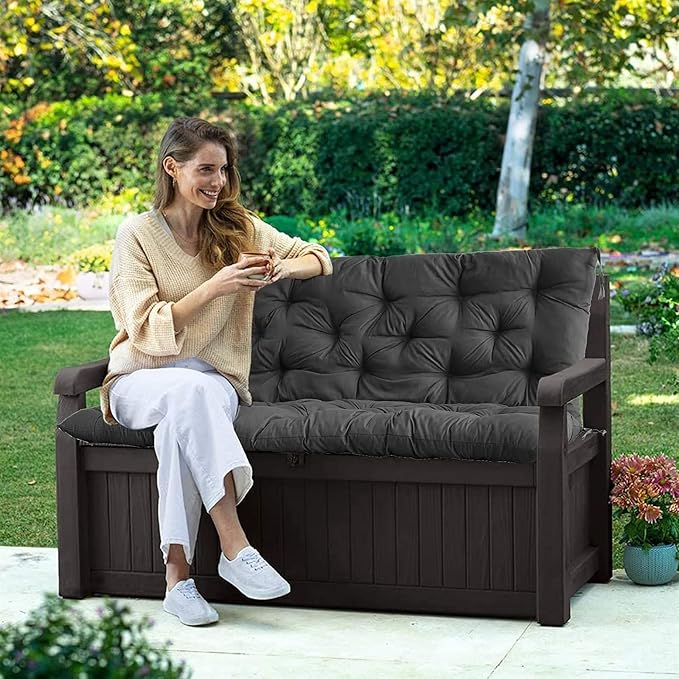 Swing Cushion Replacement Outdoor Porch Waterproof Bench Cushion 2-3 Seater Washable Bench Replacement Cushions for Outdoor Patio Porch Swing Cushions