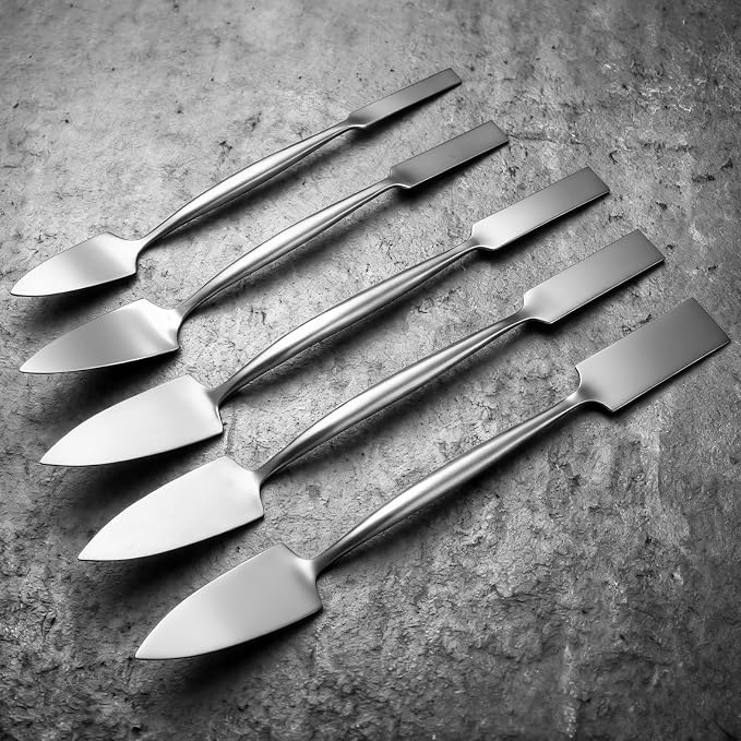 5 Pcs 1'' 3/8" 1/2" 5/8" 3/4" Trowel and Square Masonry Tools Forged Steel Trowel Concrete Tool Ornamental Stucco Masonry Plaster Spatula for Glazing, Patch Work, Plaster, and Archeology