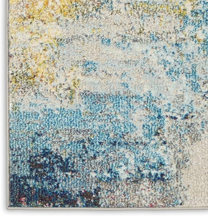 Nourison Home Celestial Sealife 2'2" x 10' Area Rug - Easy Clean, Non Shedding, Bed Room, Living Room, Dining Room, Kitchen (10' Runner)