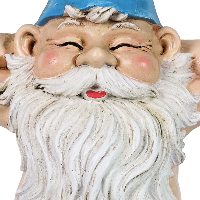Exhart Sunbathing Naked Gnome Pool Floater, Durable Resin, Floats in Water,Funny Décor,7”x3.5”x13.5”