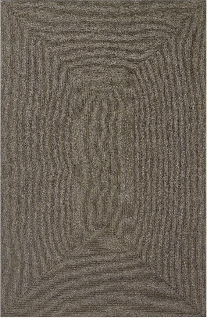 Superior Indoor/ Outdoor Large Area Rug, Reversible Braided Home Floor Decor for Living Room, Kitchen, Entryway, Patio, Front Porch, Deck, Modern, Boho, Farmhouse Style, 3' x 5', Latte