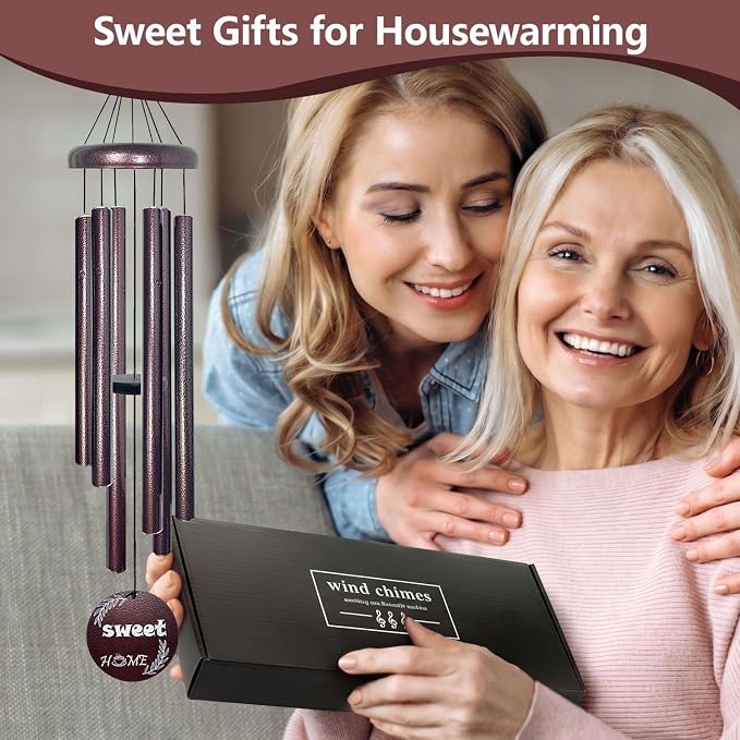 Housewarming Gifts Wind Chimes for Outside - Wind Spinner Outdoor with Harmony Tone, House Warming Gift for Friends Couple New Homeowner, Funny Decor for Garden, Patios and Backyard