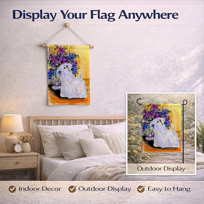 Caroline's Treasures SS8307GF Sealyham Terrier Garden Flag Mailbox Flag Decorative Yard Flag Banner Outside Patio Artwork Yard Flower Beds, Garden Size, Multicolor