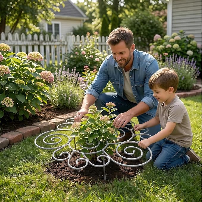 Metal Plant Support Ring for Garden, 2026 New Peony Cages and Supports, Grow-Through Peony Cages Ring Supports, Flower Support Frame, Outdoor Indoor Pots, Decorative Grow Through Rings (1pcs-Small)