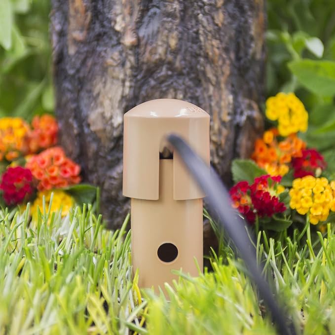 DEEP DRIP 24-inch Tree Watering Stake (3 Pack, Tan) | UV-Protected ABS Plastic Deep Root Irrigation Spike for Fruit, Flowering, Nut Trees