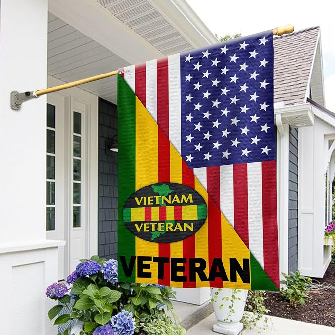 FLAGWIX Vietnam Veteran American Flag – USA Premium Polyester House Flag 30x40 – 4th of July, Veterans Day, Memorial Day, Independence Day Decorations for Home – Decorative Indoor Outdoor Flag