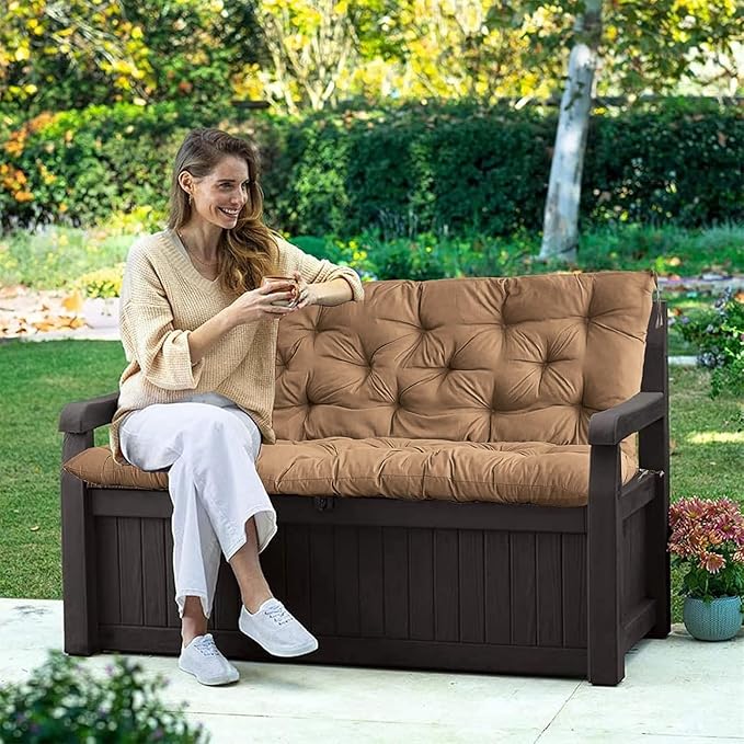 Swing Cushion Replacement Outdoor Porch Waterproof Bench Cushion 2-3 Seater Washable Bench Replacement Cushions for Outdoor Patio Porch Swing Cushions