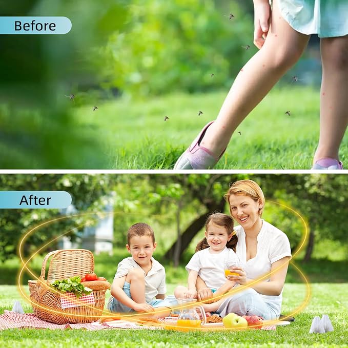 Mosquito Repellent for Patio, Mosquito Repellent 10 Balls, Plant-Based Mosquito Deterrent for Indoor & Outdoor Spaces, Patio/Yard/Camping/Travel Family & Pet Safe