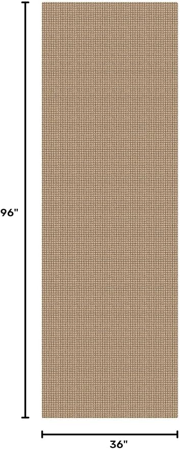 KOZYFLY Runners for Hallways 3x8 ft Washable Kitchen Runner Non Slip Rubber Backed Hall Runners Cotton Entryway Runner Rugs for Indoor Backdoor Bedroom Kitchen, Orange Beige/Tan/Brown