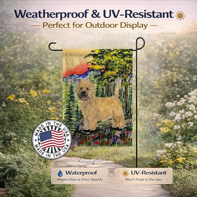 Caroline's Treasures SS8229GF Cairn Terrier Garden Flag Mailbox Flag Decorative Yard Flag Banner Outside Patio Artwork Yard Flower Beds, Garden Size, Multicolor