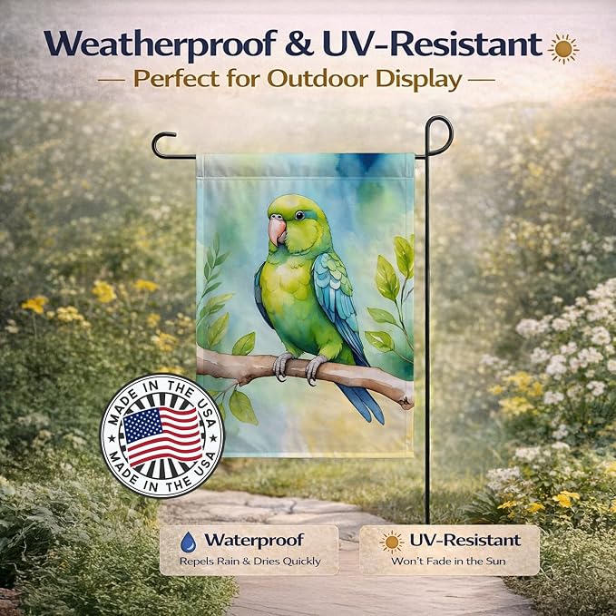 Caroline's Treasures Parrotlet Garden Flag Mailbox Flag Decorative Yard Flag Banner Outside Patio Artwork Yard Flower Beds, Garden Size, Multicolor
